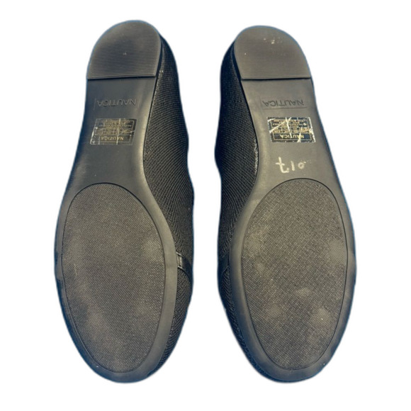 Nautica Stylish Black Knit Flats with Silver Accent Size 9.5 - Picture 6 of 6